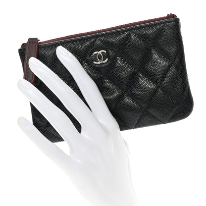 Chanel Caviar Quilted Small Cosmetic Case Black 2 of 7