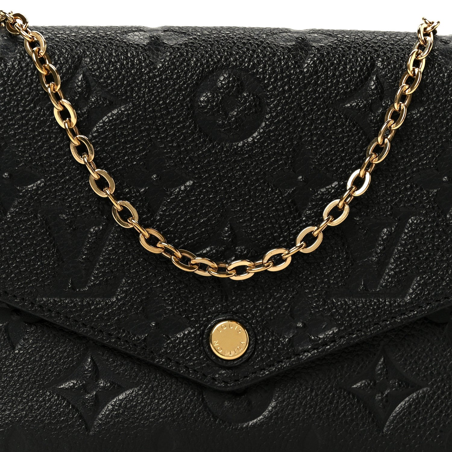 Louis Vuitton Empreinte Pochette Felicie Chain Wallet Black 13 of 15