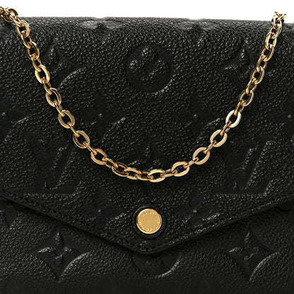 Louis Vuitton Empreinte Pochette Felicie Chain Wallet Black 13 of 15