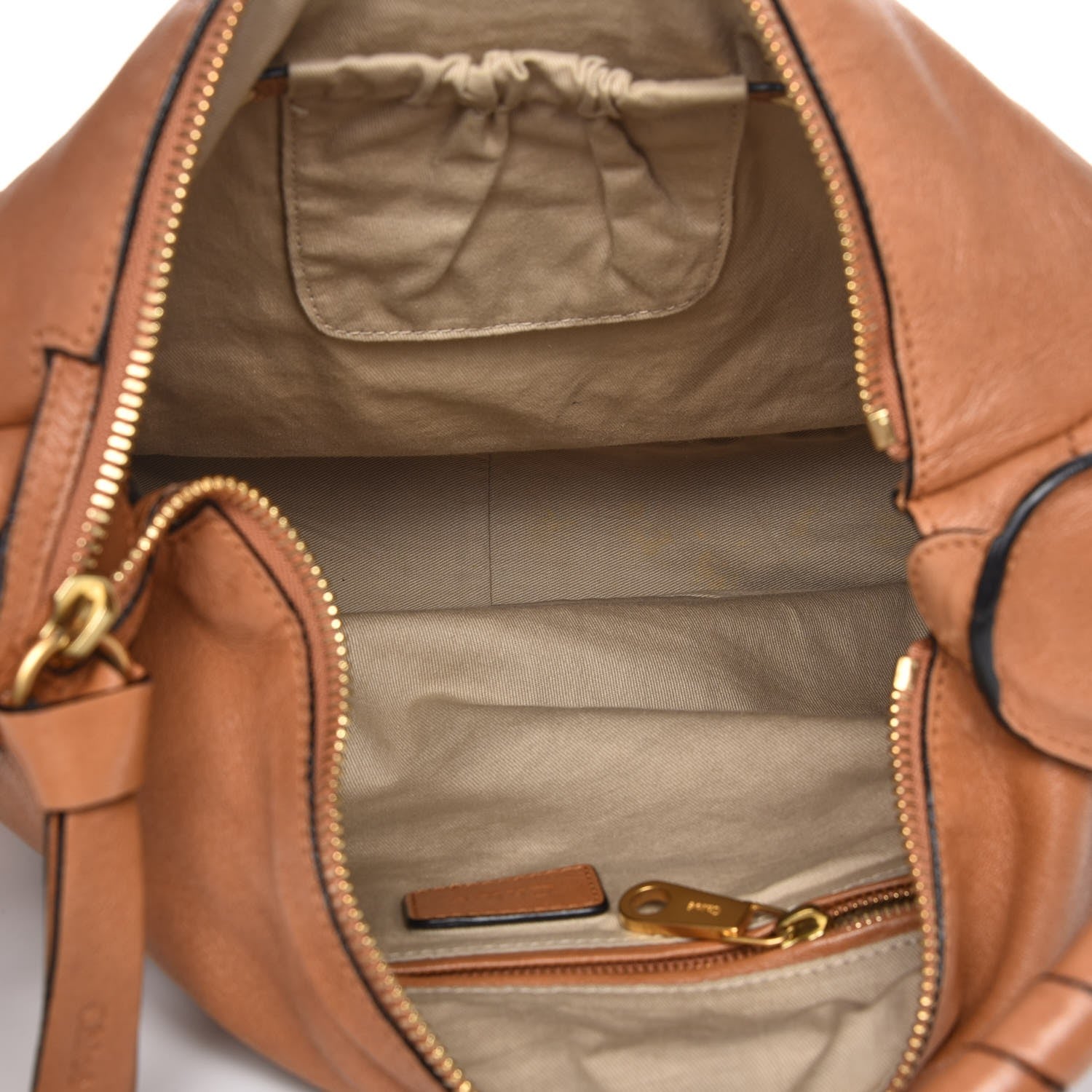 Chloe Calfskin Perforated Large Marcie Hobo Tan 5 of 11
