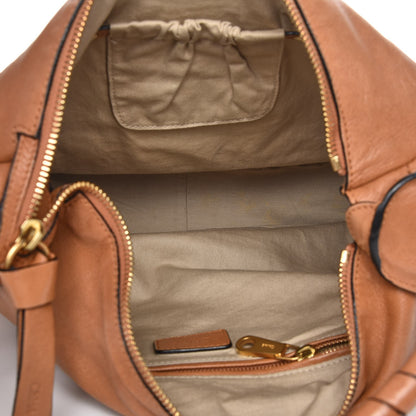 Chloe Calfskin Perforated Large Marcie Hobo Tan 5 of 11