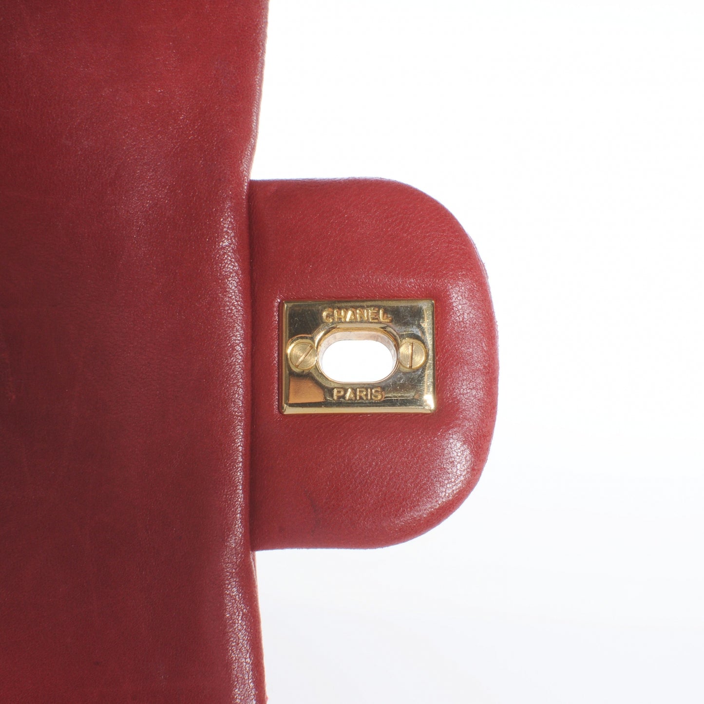 Lambskin Quilted Small Double Flap Red