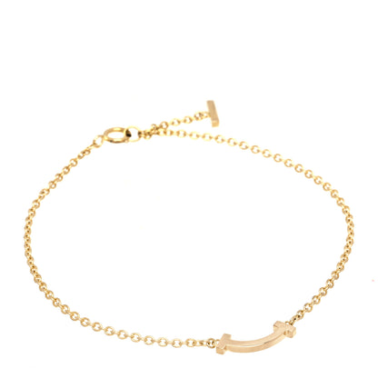 Tiffany 18K Rose Gold Mini T Smile Bracelet 1 of 5