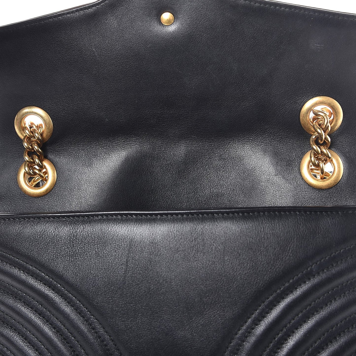 Calfskin Matelasse Small GG Marmont Shoulder Bag Black