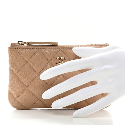 Chanel Caviar Quilted Small Cosmetic Case Beige 2 of 7