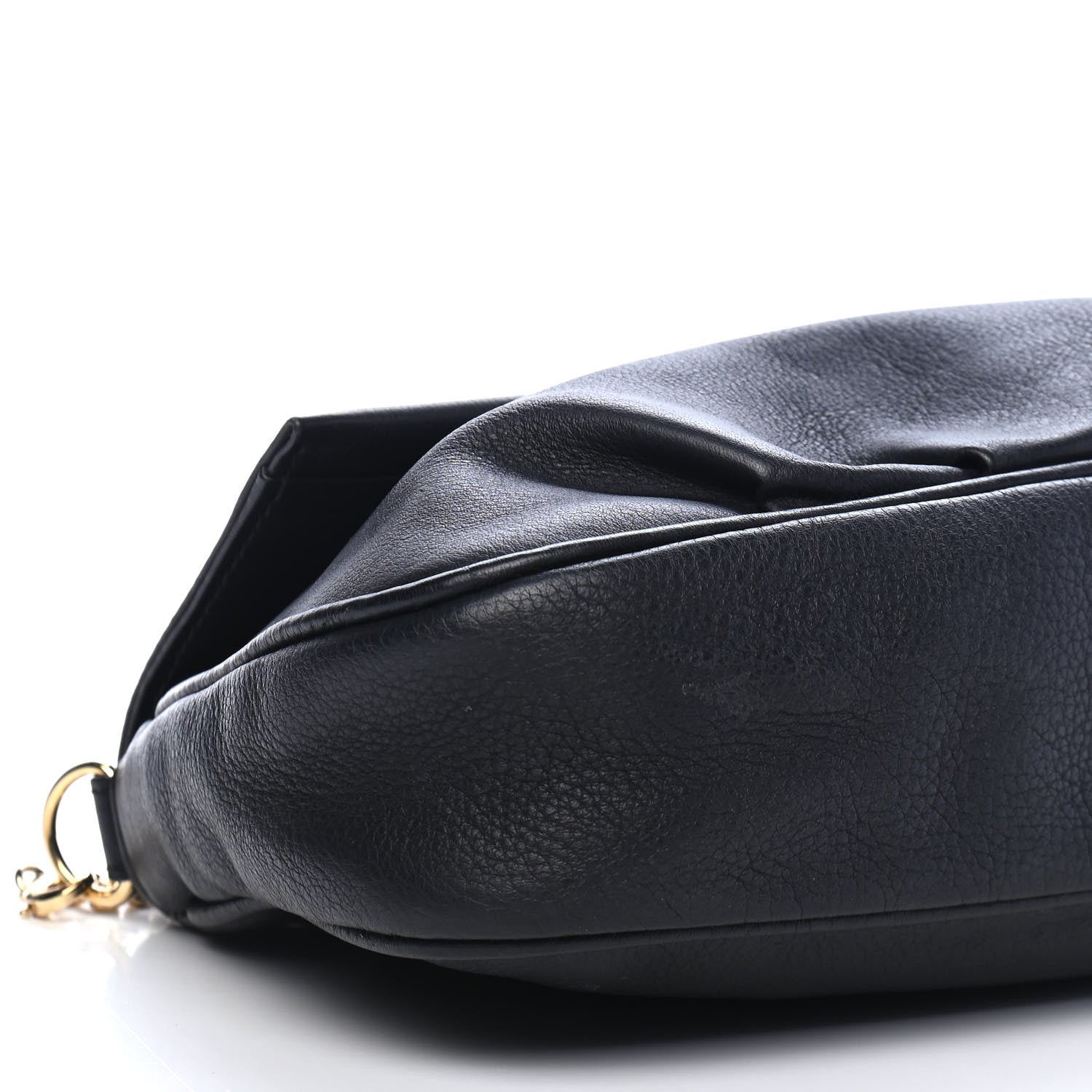 Fendi Vitello Flamingo Enamel Fendista Pouchette Crossbody Black 8 of 10