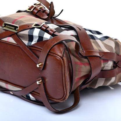 Burberry House Check Bridle Calfskin Medium Gosford Hobo Dark Tan 7 of 11