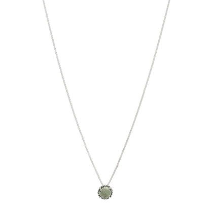 David Yurman Sterling Silver Prasiolite 8mm Chatelaine Pendant Necklace 1 of 3