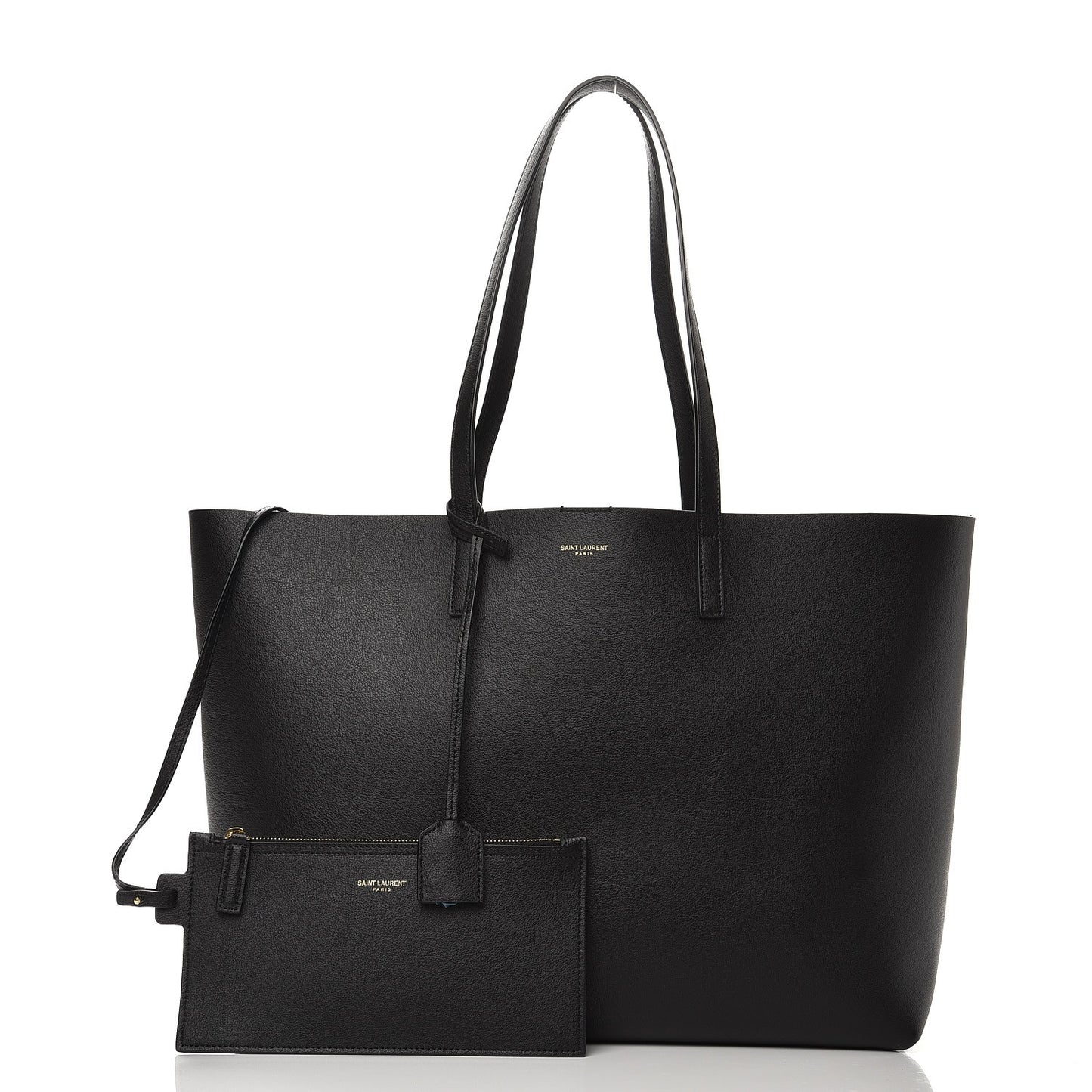 Calfskin Large Shopping Tote Black
