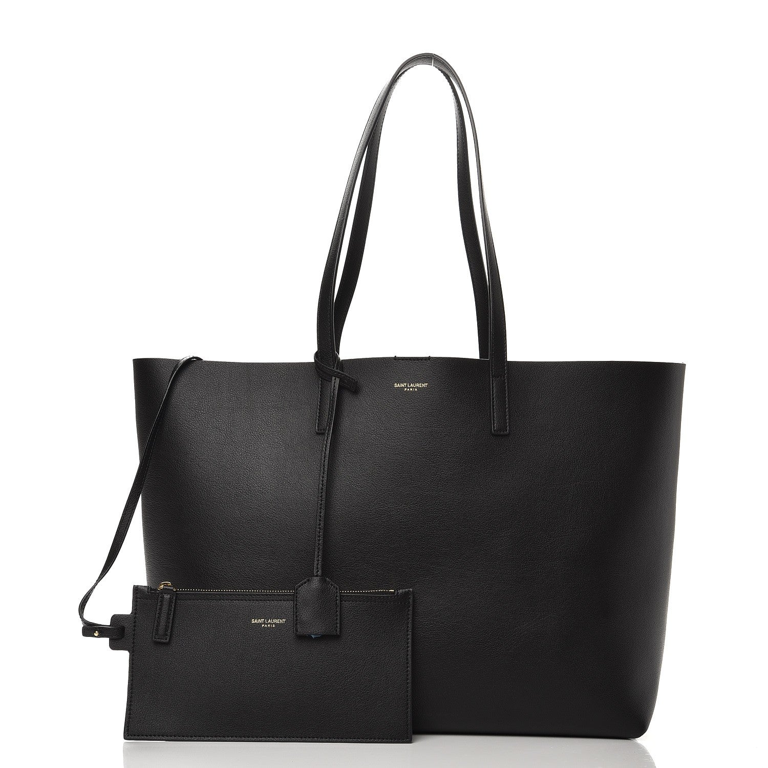 Saint Laurent Calfskin Large Shopping Tote Black 3 of 7
