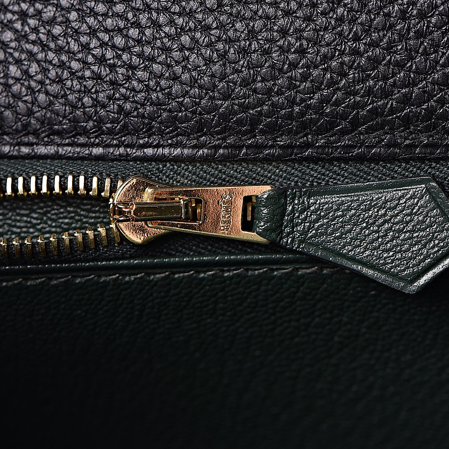 Hermes Togo Kelly Horseshoe Sellier 32 Black Vert Fonce 32 of 41