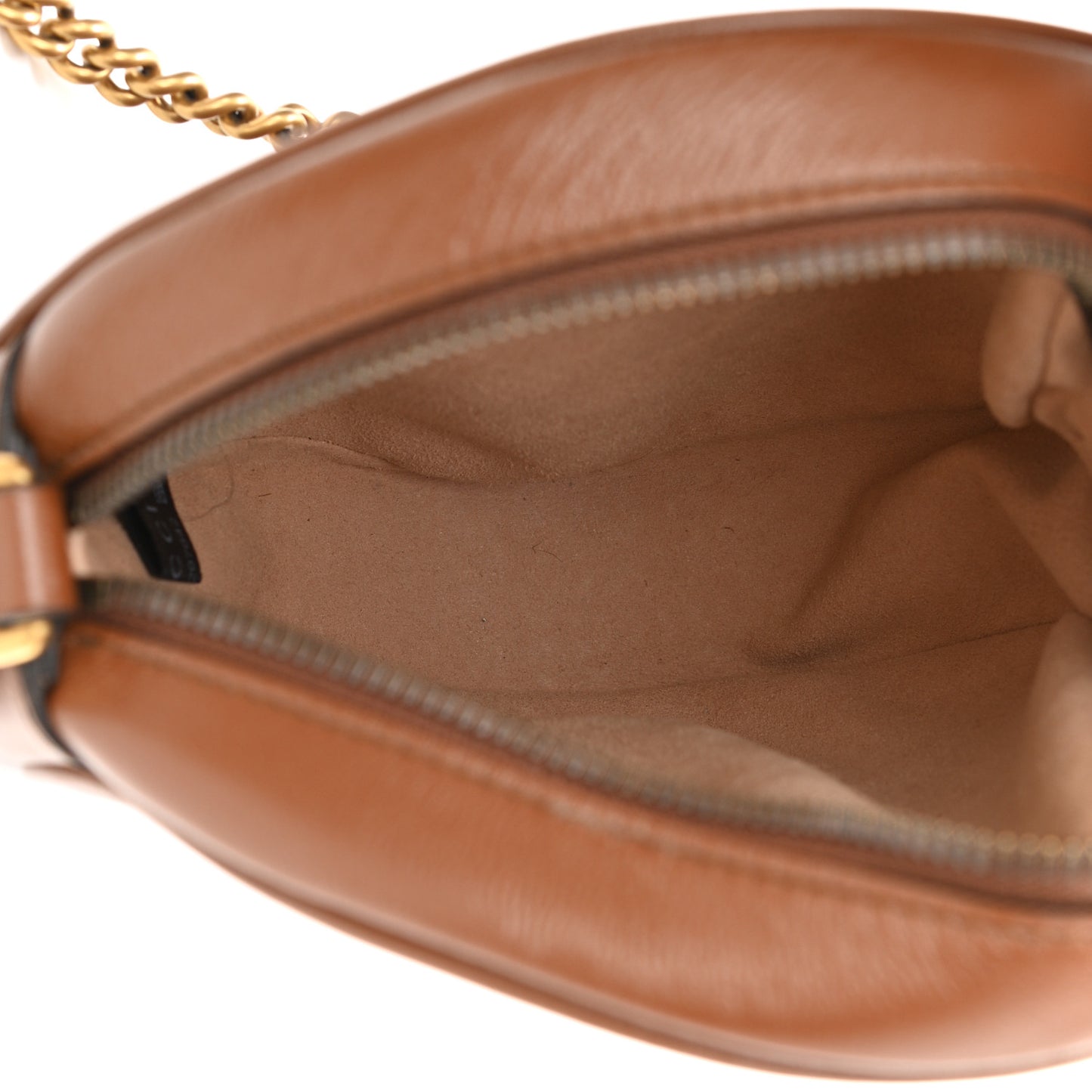 Azalea Calfskin Matelasse Diagonal Mini GG Marmont Round Shoulder Bag Cuir