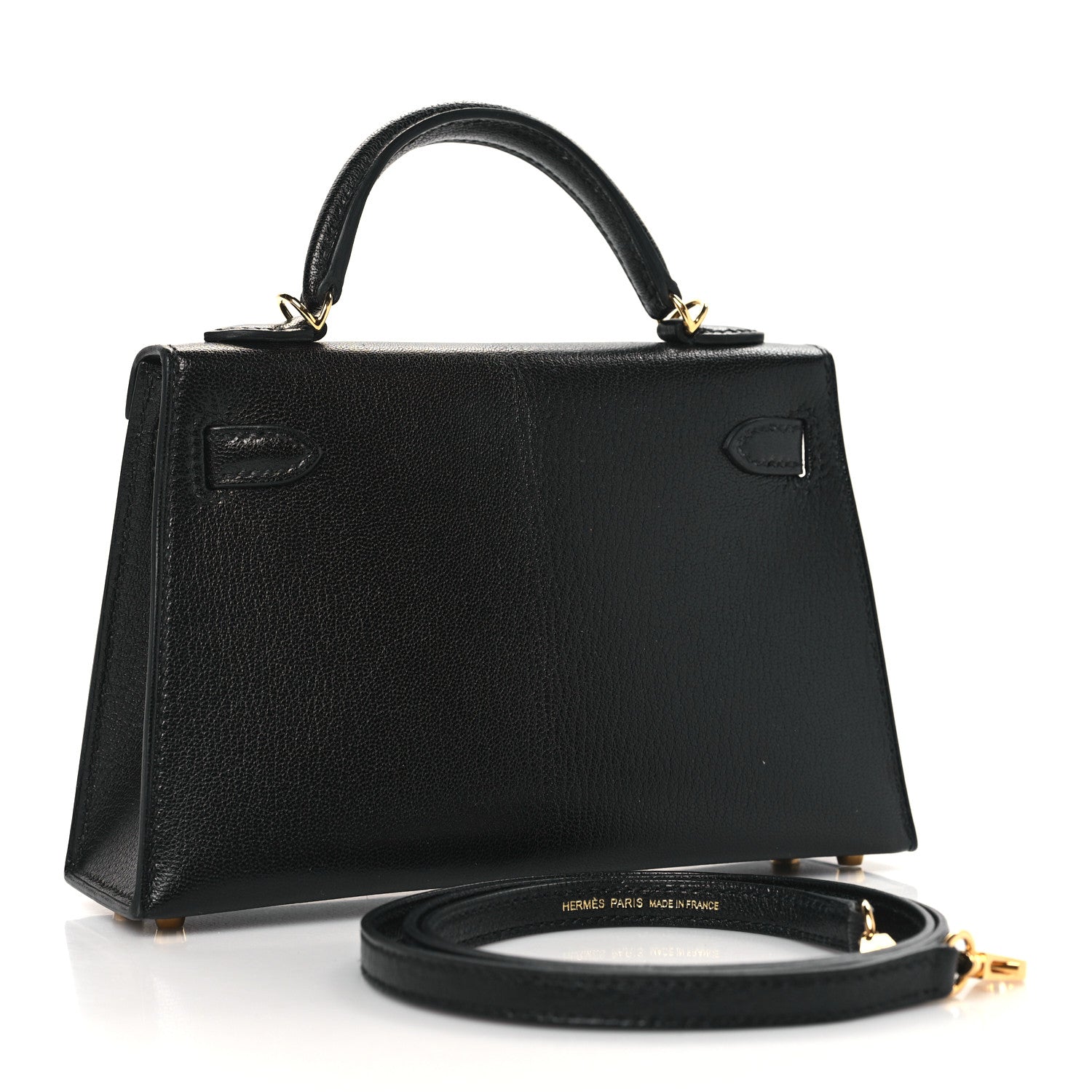 Hermes Chevre Chamkila Mini Kelly Sellier 20 Black 3 of 11