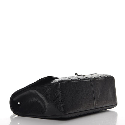 Chanel Caviar Quilted Jumbo Single Flap Black 4 of 11