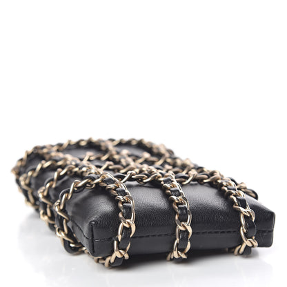 Chanel Lambskin Tech Me Out Clutch With Chain Black 4 of 12