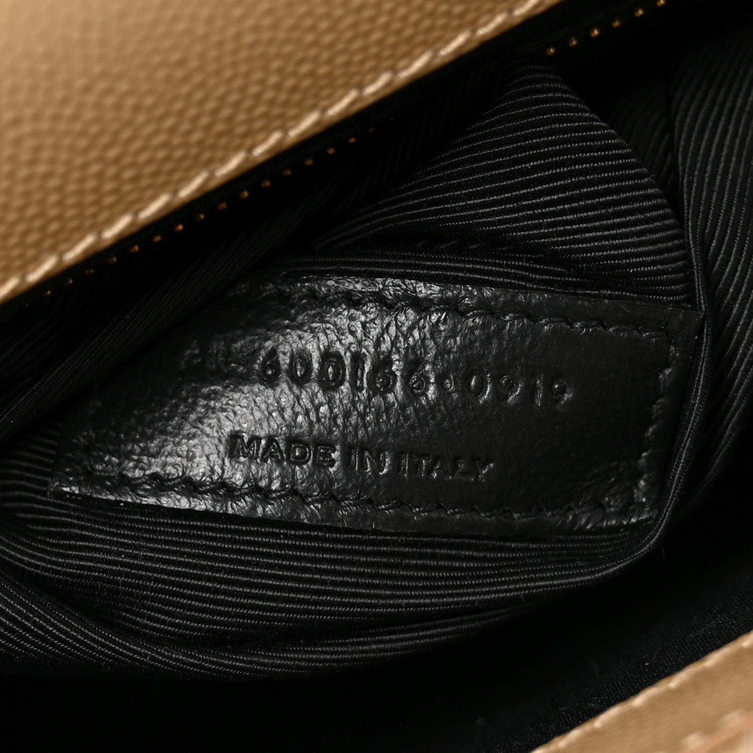 Saint Laurent Grain De Poudre Mixed Matelasse Large Triquilt Monogram Satchel Dark Latte 7 of 10