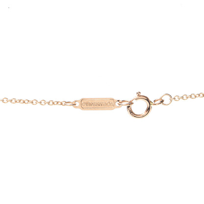 Tiffany 18K Rose Gold Diamond Small Atlas Open Pave Pendant Necklace 4 of 6