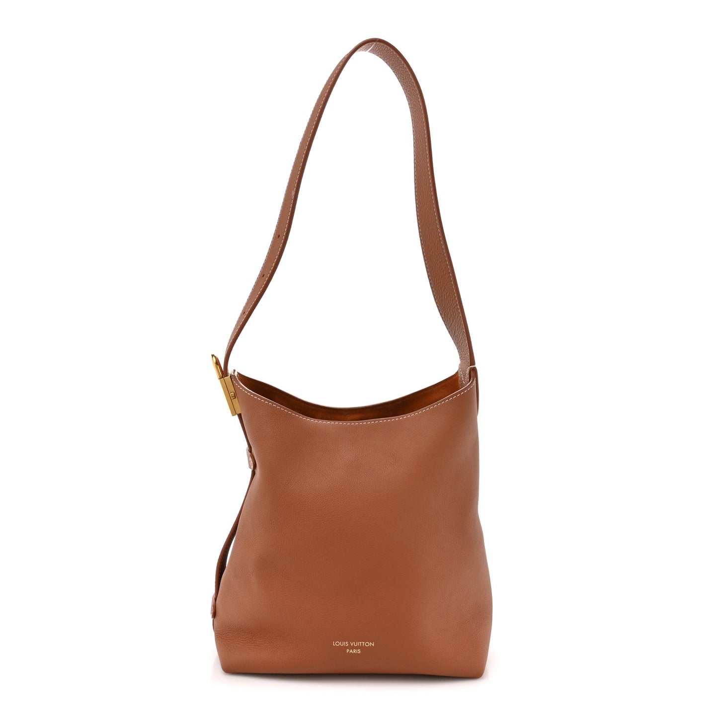 Grained Calfskin Low Key Hobo PM Cognac