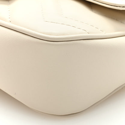 Gucci Calfskin Matelasse Super Mini GG Marmont Shoulder Bag White 8 of 8