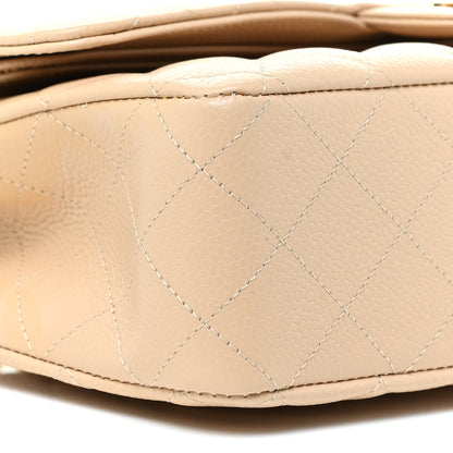 Chanel Caviar Quilted Medium Double Flap Beige Clair 10 of 14