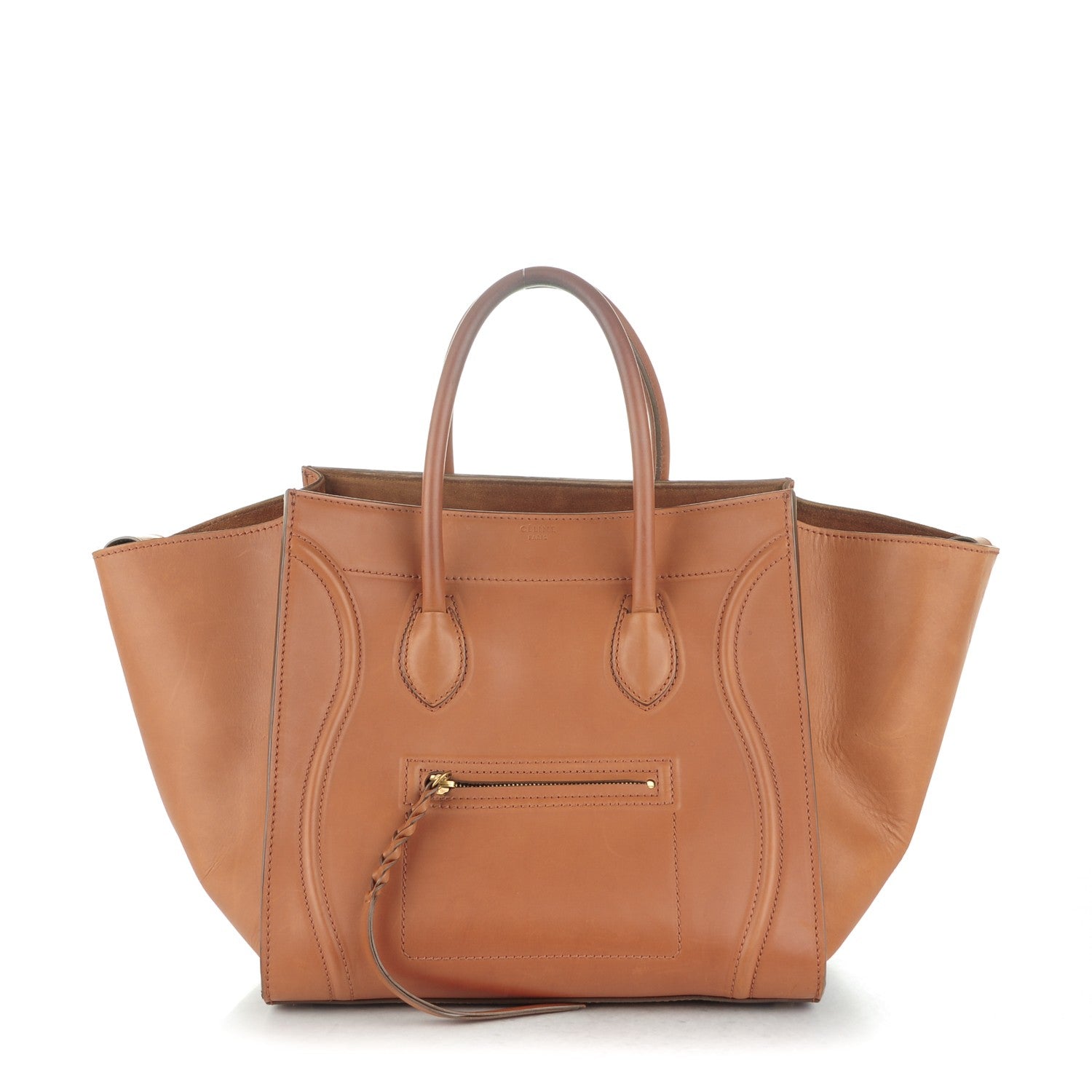 Celine Natural Calfskin Medium Phantom Luggage Tan 1 of 9