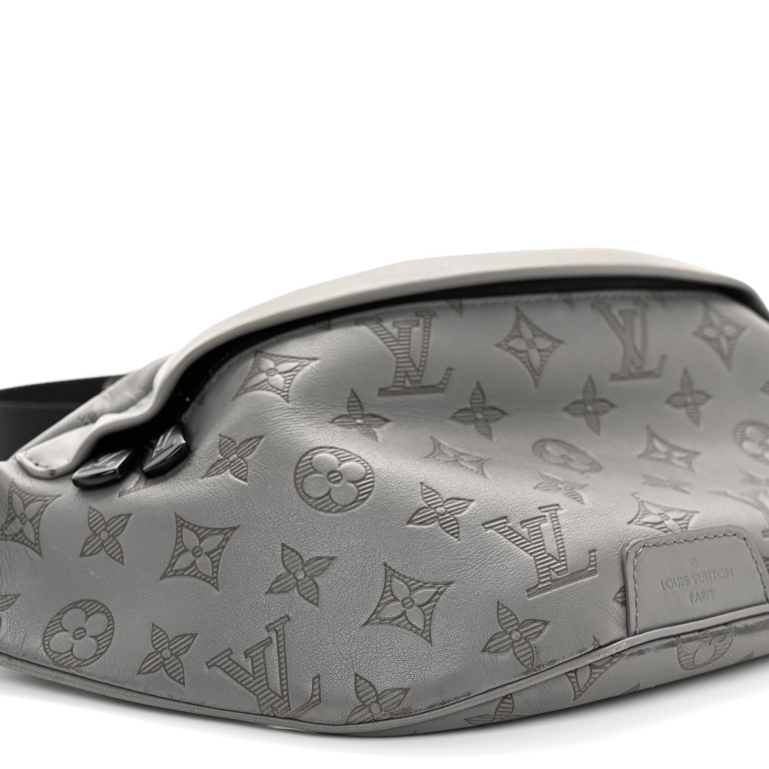 Louis Vuitton Calfskin Monogram Shadow Discovery Bumbag PM Gray 8 of 13