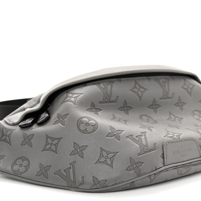 Louis Vuitton Calfskin Monogram Shadow Discovery Bumbag PM Gray 8 of 13