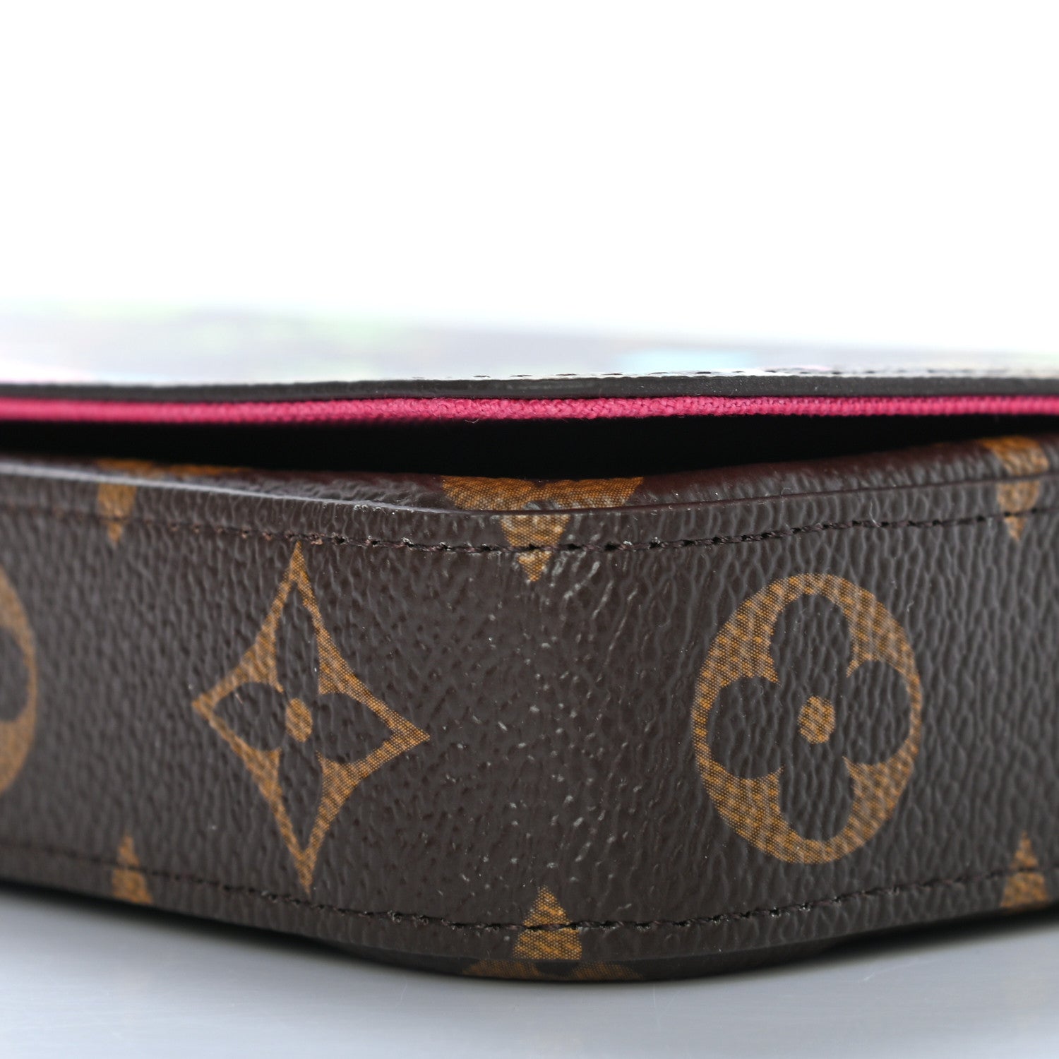 Louis Vuitton Monogram 2021 Christmas Animation Hollywood Pochette Felicie Chain Wallet Fuchsia 8 of 8