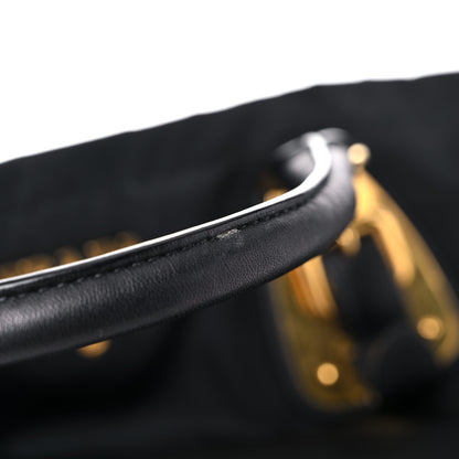 Prada Tessuto Nylon Soft Calfskin Shopping Satchel Black 23 of 24