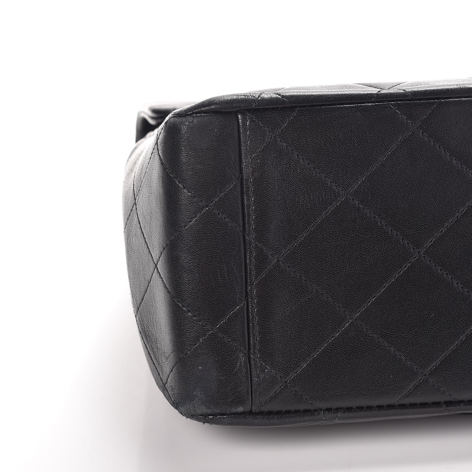 Chanel Lambskin Quilted XL Jumbo Single Flap Black 9 of 14
