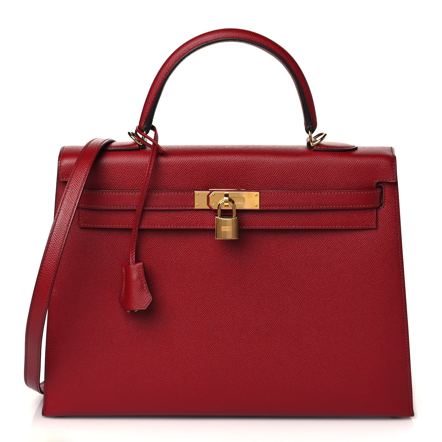 Hermes Epsom Kelly Sellier 35 Rouge Grenat 1 of 13