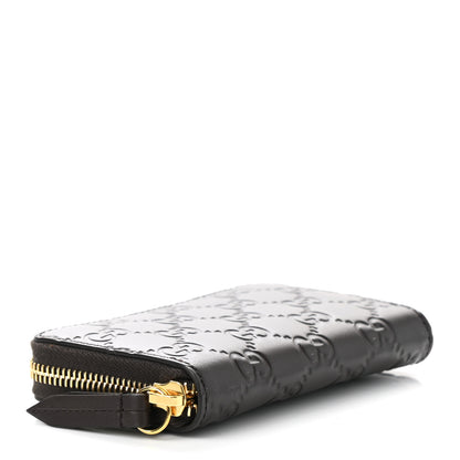 Gucci Guccissima Zip Around Card Case Dark Brown 4 of 7
