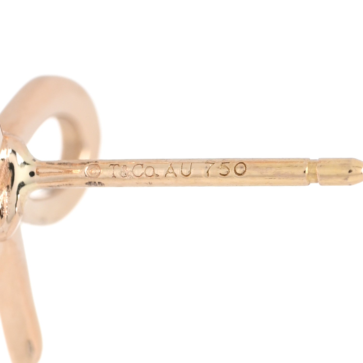 Tiffany 18K Rose Gold Bow Earrings 4 of 4