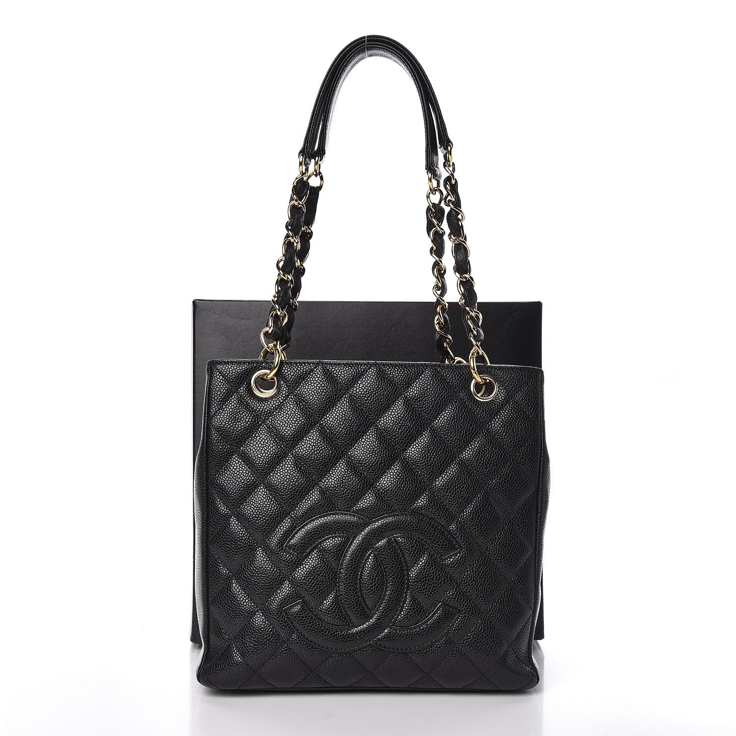 Chanel Caviar Quilted Petit Shopping Tote PST Black 11 of 11