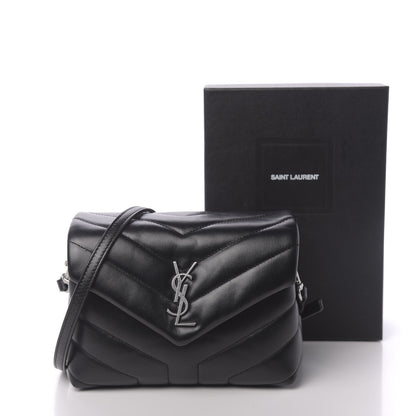 Saint Laurent Calfskin Y Quilted Monogram Toy Loulou Crossbody Bag Black 11 of 11