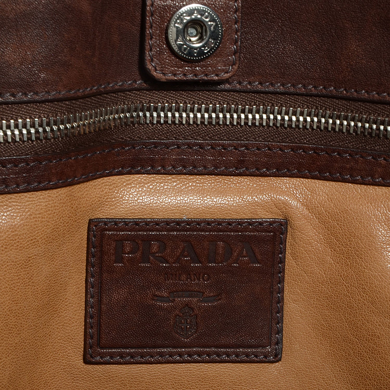 Prada Washed Buffalo Mens Messenger Bag Cocco 6 of 9