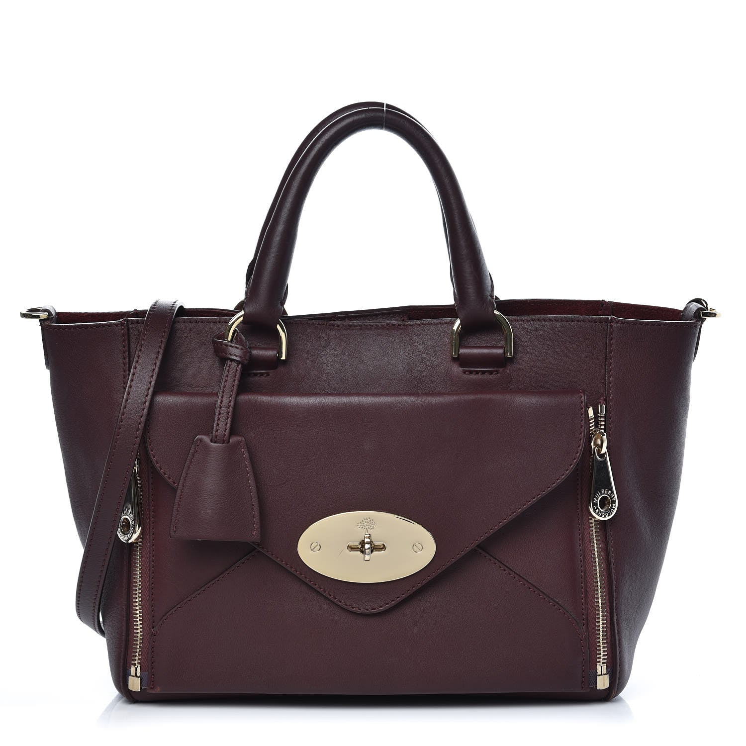 Mulberry Silky Calf Small Willow Tote Oxblood 1 of 14