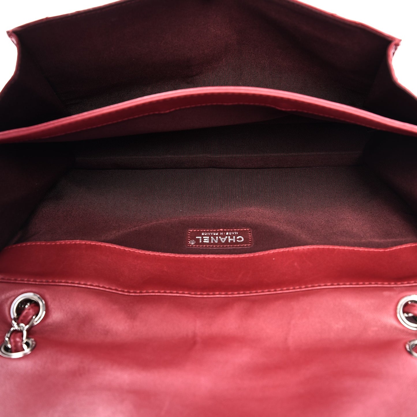 Lambskin Paris Bombay Reissue Accordion Flap Dark Red