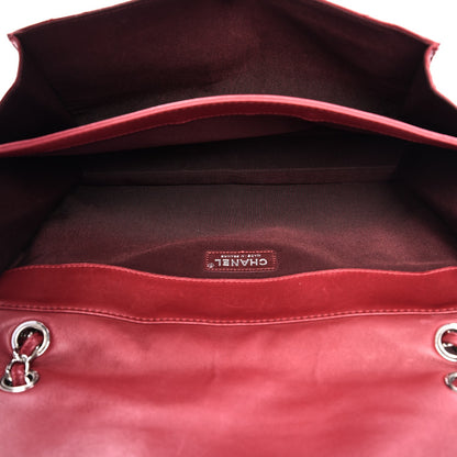 Chanel Lambskin Paris Bombay Reissue Accordion Flap Dark Red 5 of 9