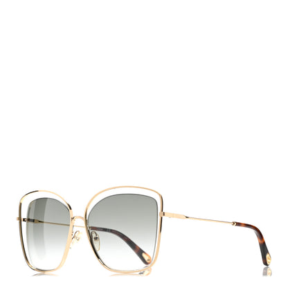 Chloe Poppy Cutout Square Sunglasses CE133S Havana Brown 1 of 6