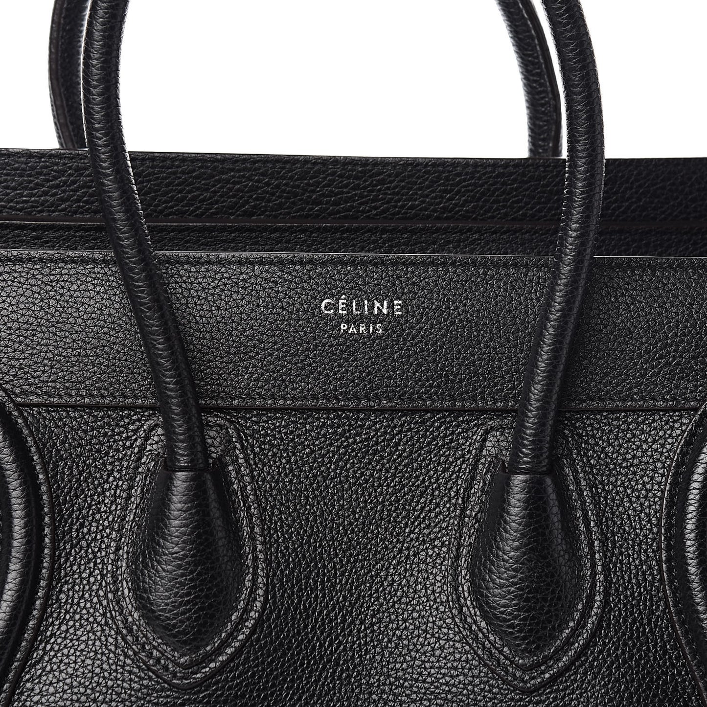 Drummed Calfskin Micro Luggage Black