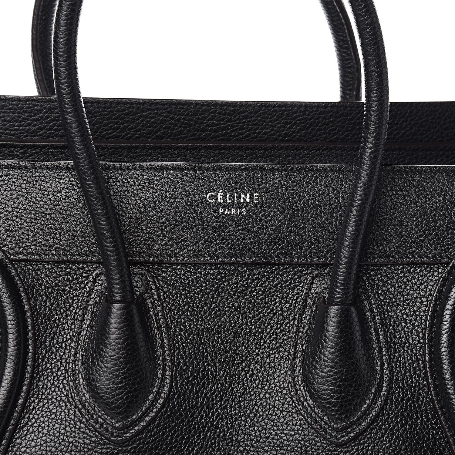 Celine Drummed Calfskin Micro Luggage Black 12 of 12