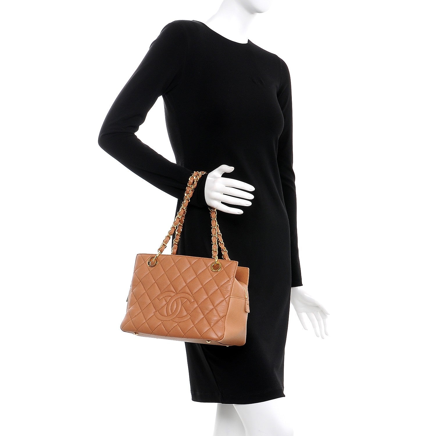 Chanel Caviar Petit Timeless Tote PTT Dark Beige 2 of 9