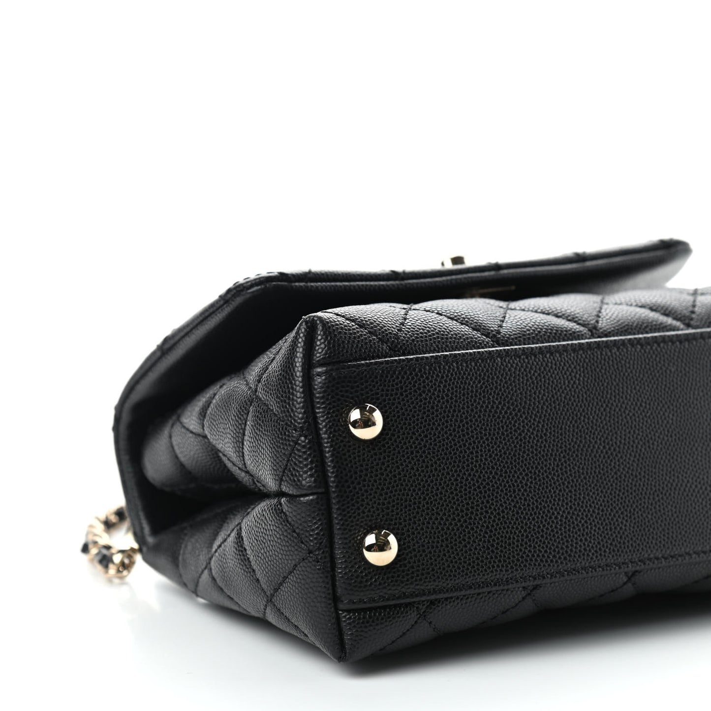 Caviar Quilted Extra Mini Coco Handle Flap Black