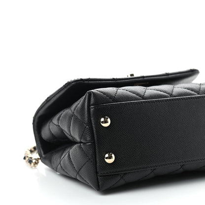 Chanel Caviar Quilted Extra Mini Coco Handle Flap Black 8 of 10
