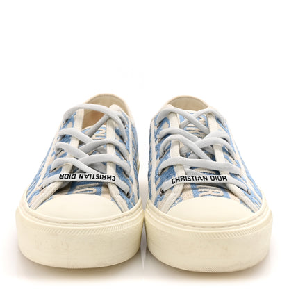 Christian Dior Canvas Oblique Walk'N'Dior Low Top Sneakers 38 Cornflower Blue 3 of 10