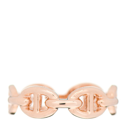 Hermes 18K Rose Gold PM Chaine D'Ancre Enchainee Ring 52 6 3 of 4