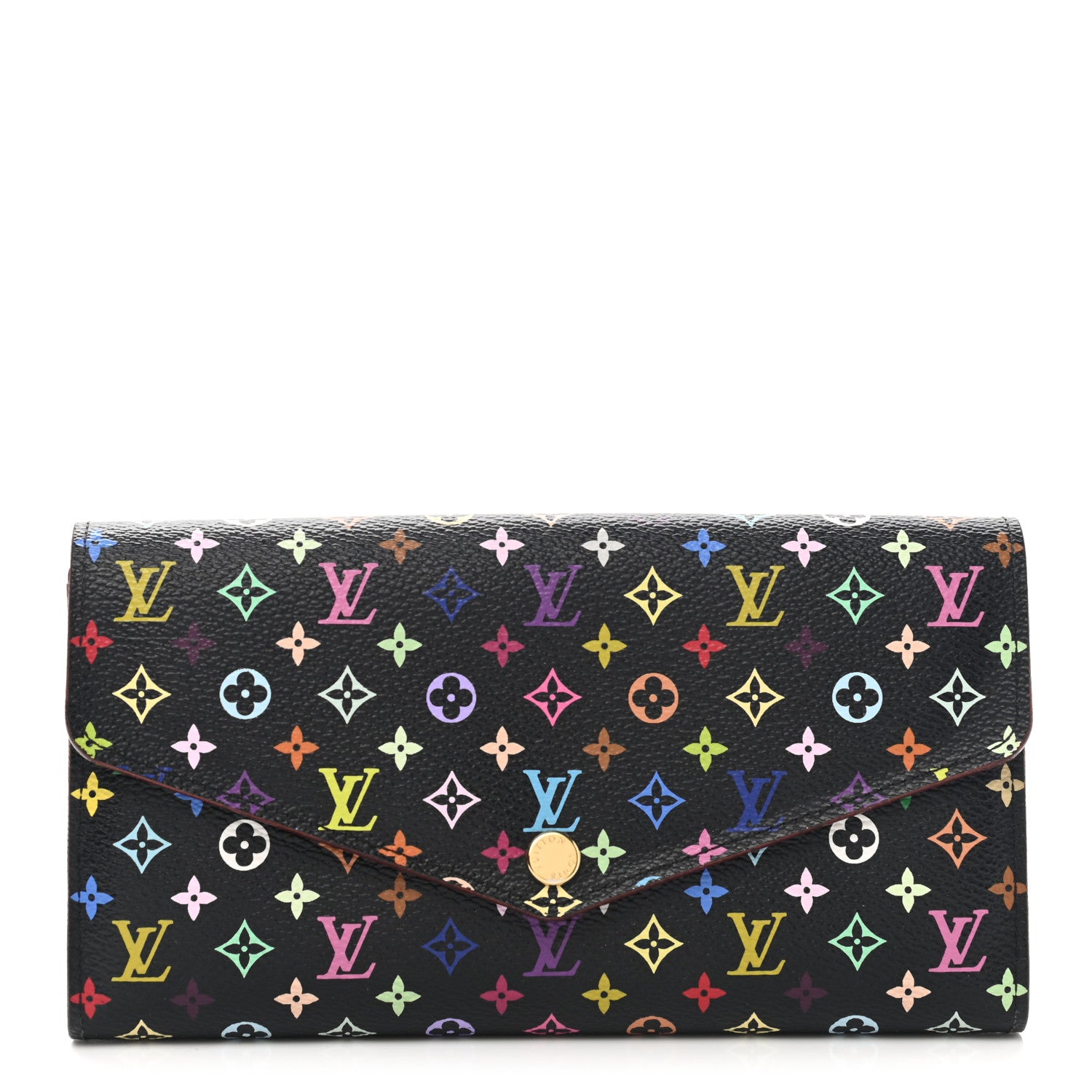 Louis Vuitton Monogram Multicolor Sarah Wallet NM Black Grenade 1 of 8