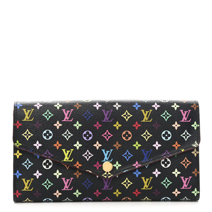 Louis Vuitton Monogram Multicolor Sarah Wallet NM Black Grenade 1 of 8