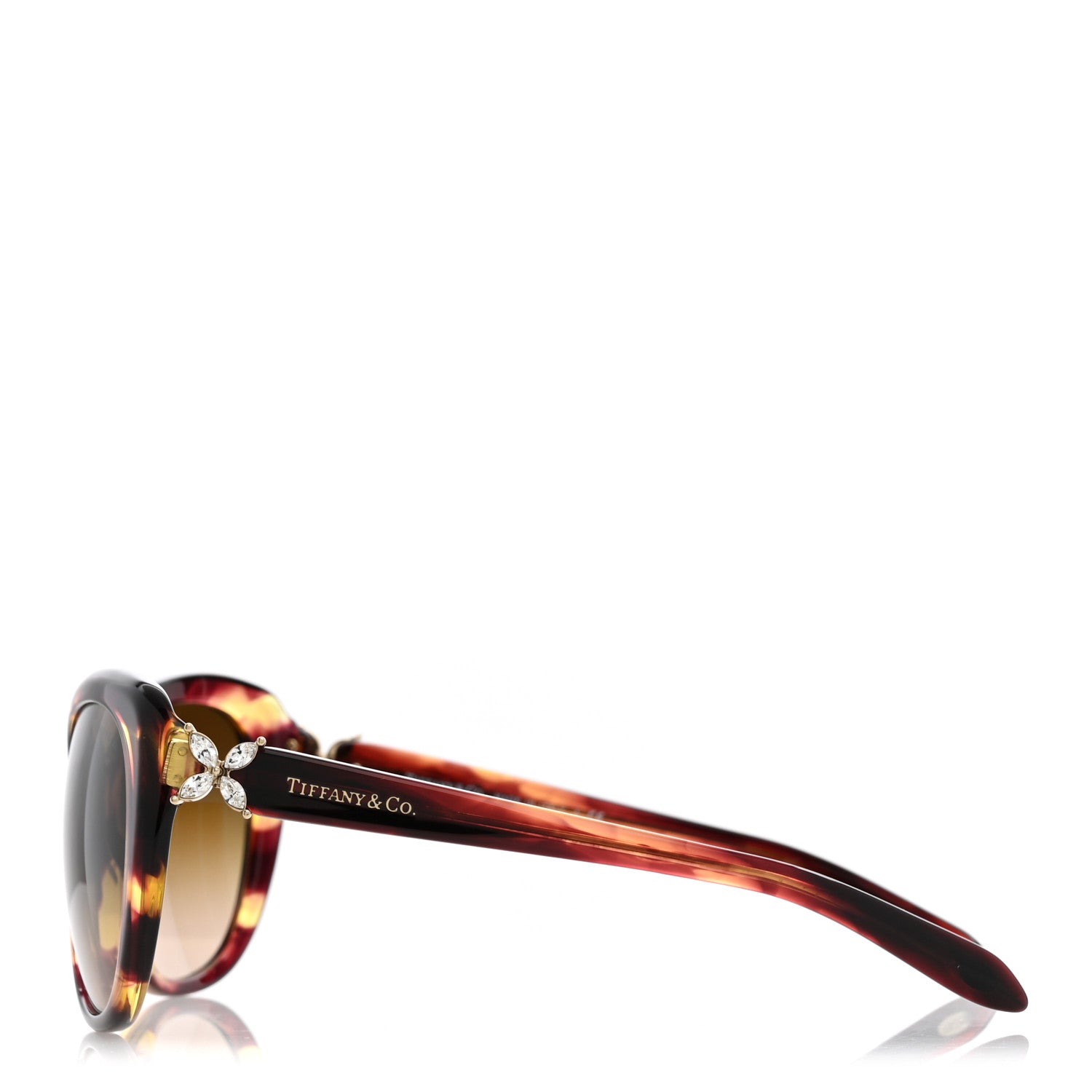 Tiffany Acetate Crystal TF4048-B Sunglasses Tortoise 3 of 9